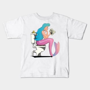 Mermaid on the Toilet Kids T-Shirt